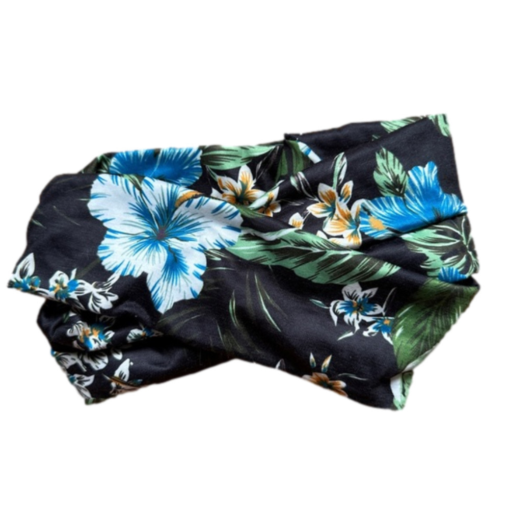TROPICAL Print Criss Cross Headband - wide band